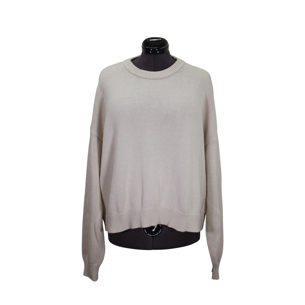 PACSUN Knit Pullover Sweater Women's One‎ Size Cream Crew Neck Relaxed Fit